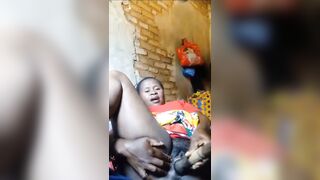 Auntie tries wooden dildo