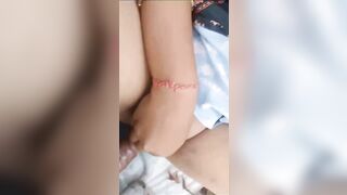 Horny couple having sex outdoors