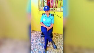 Hot security guard  masturbating after work